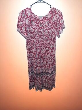 Knox Rose Pink Floral Button-Front Dress